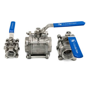 VÁLVULA BOLA INOXIDABLE 3 CUERPOS